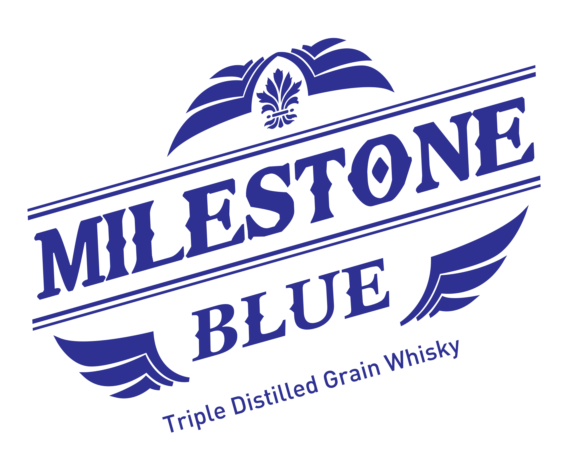 Milestone Blue Whisky Logo (Blue)